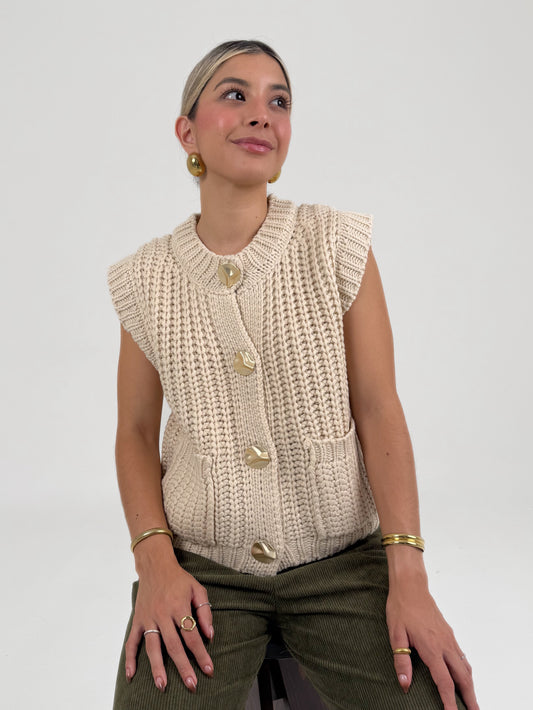 CHALECO BEIGE